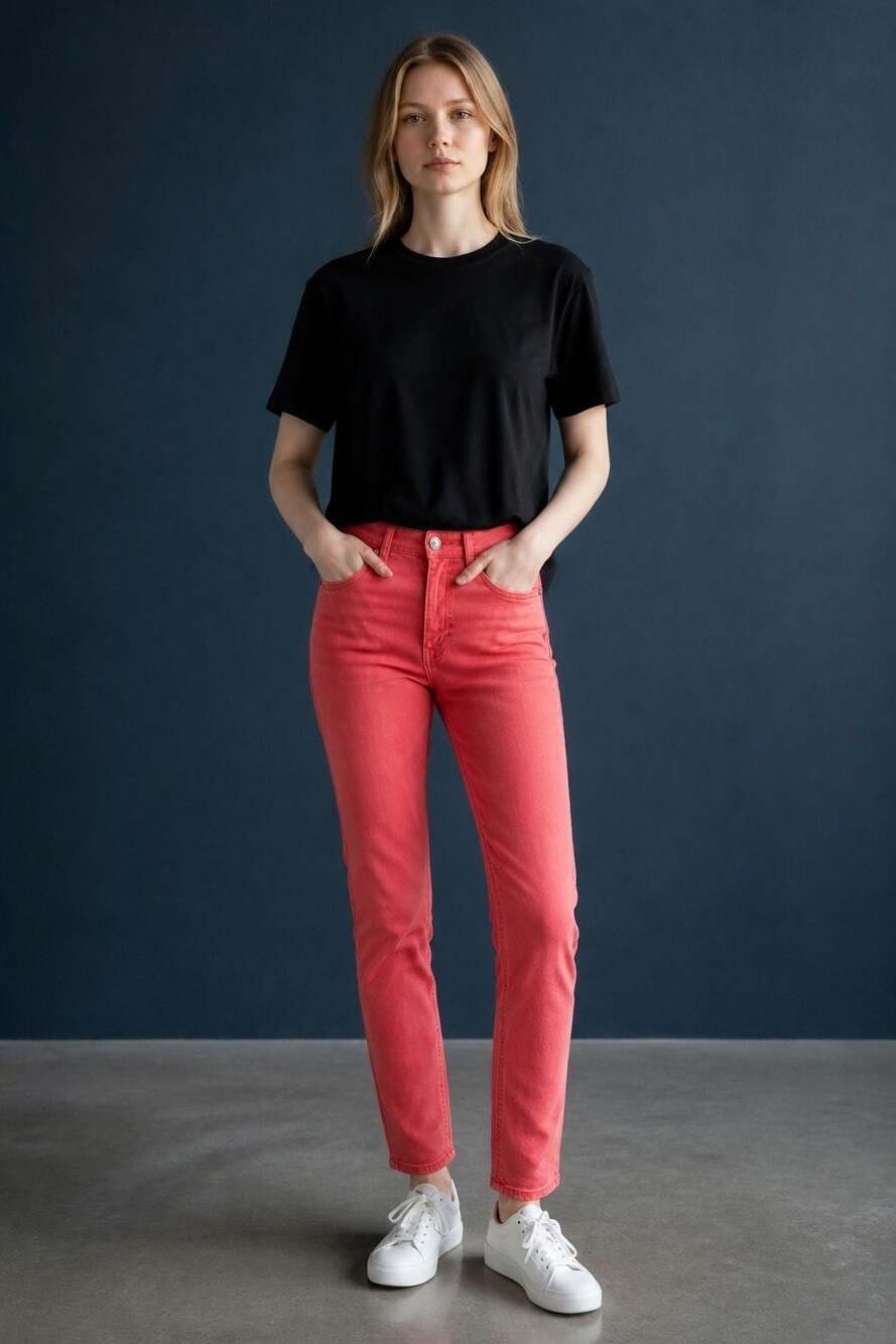 Rewash Women's High-Rise Slim Straight Jeans Style Size 15/32